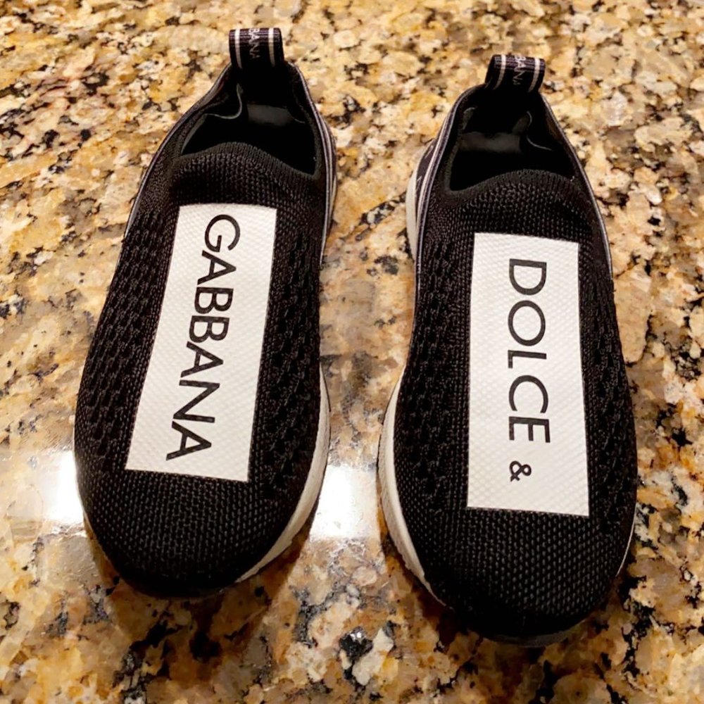 Dolce and Gabbana Kids Mesh Slip on Sneaker